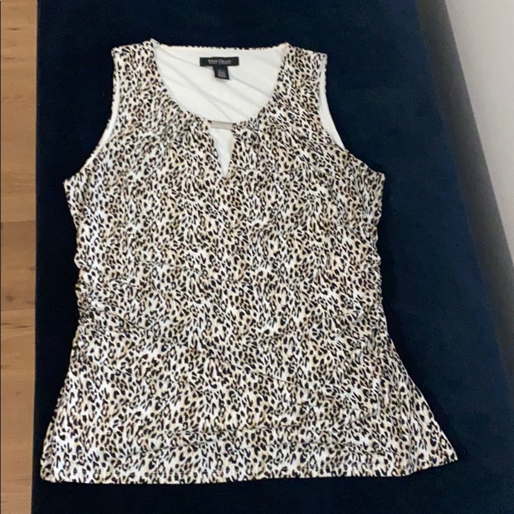 WHBM Leopard Print Sleeveless Top